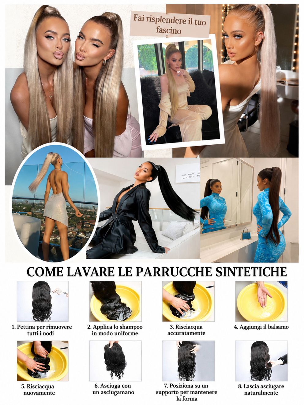 Extension Capelli Lisci Neri