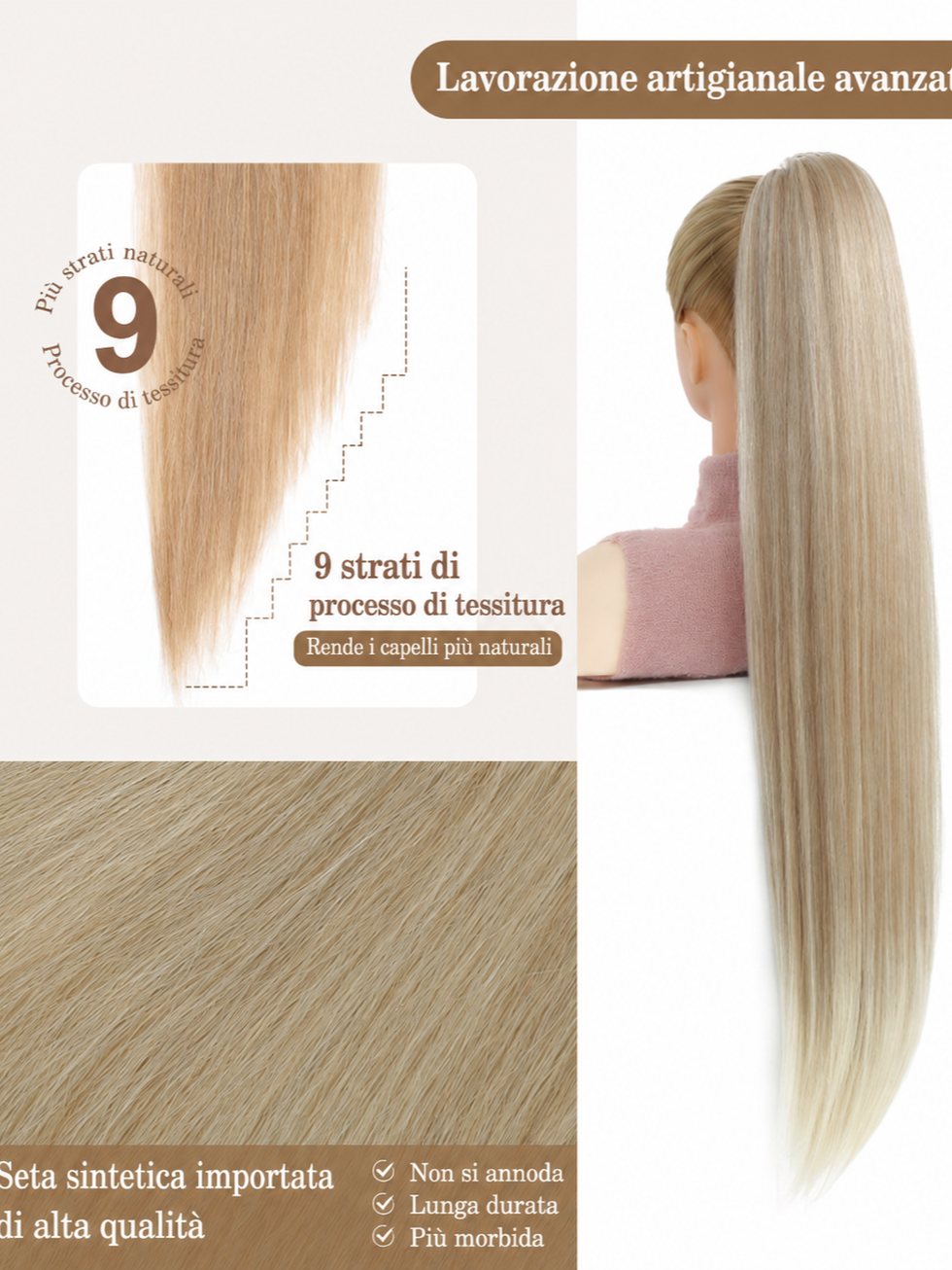 Extension Capelli Lisci Biondi