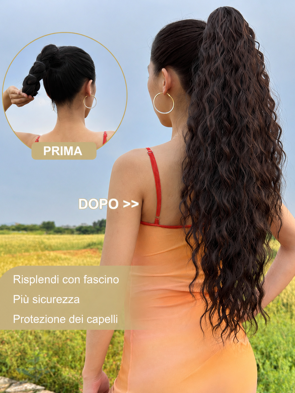 Extension Capelli Mossi Castani