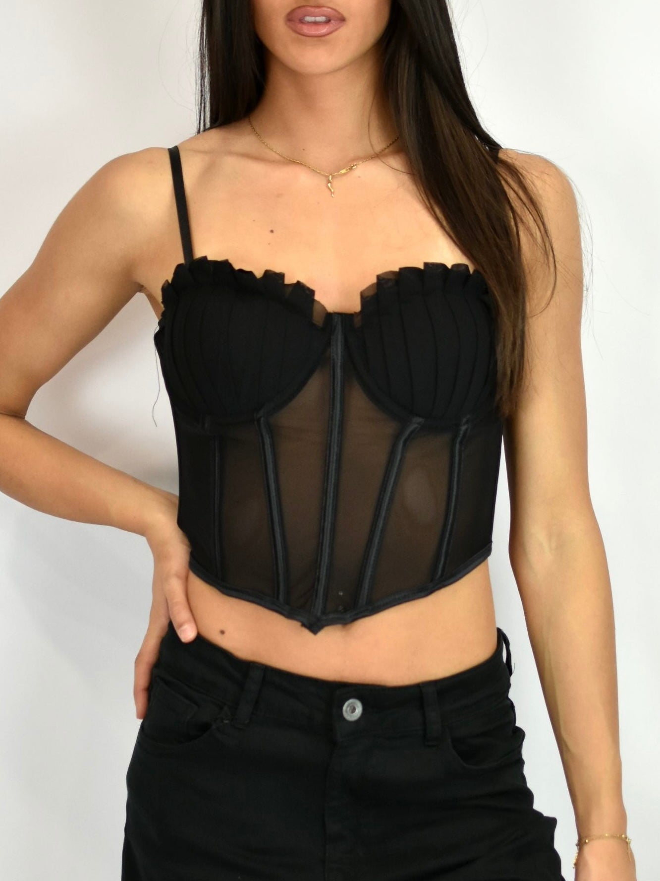 Corpetto Luna Black - corpetto donna - DivaModaMilano