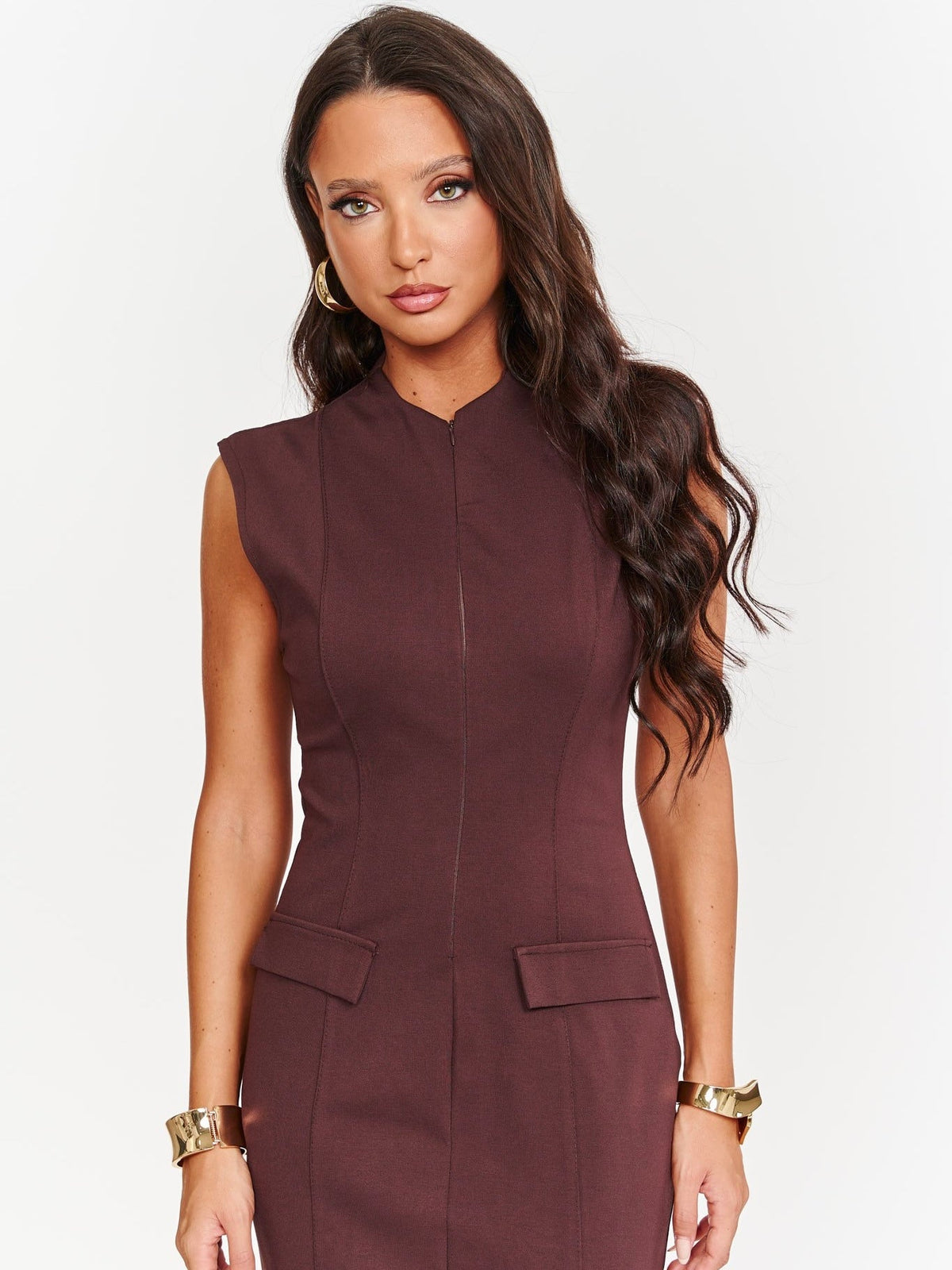 Abito Fine Brown – dettaglio del design – DivaModaMilano