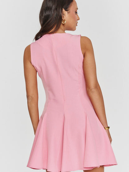 Abito Fiocco Pink – tessuto e finiture – DivaModaMilano