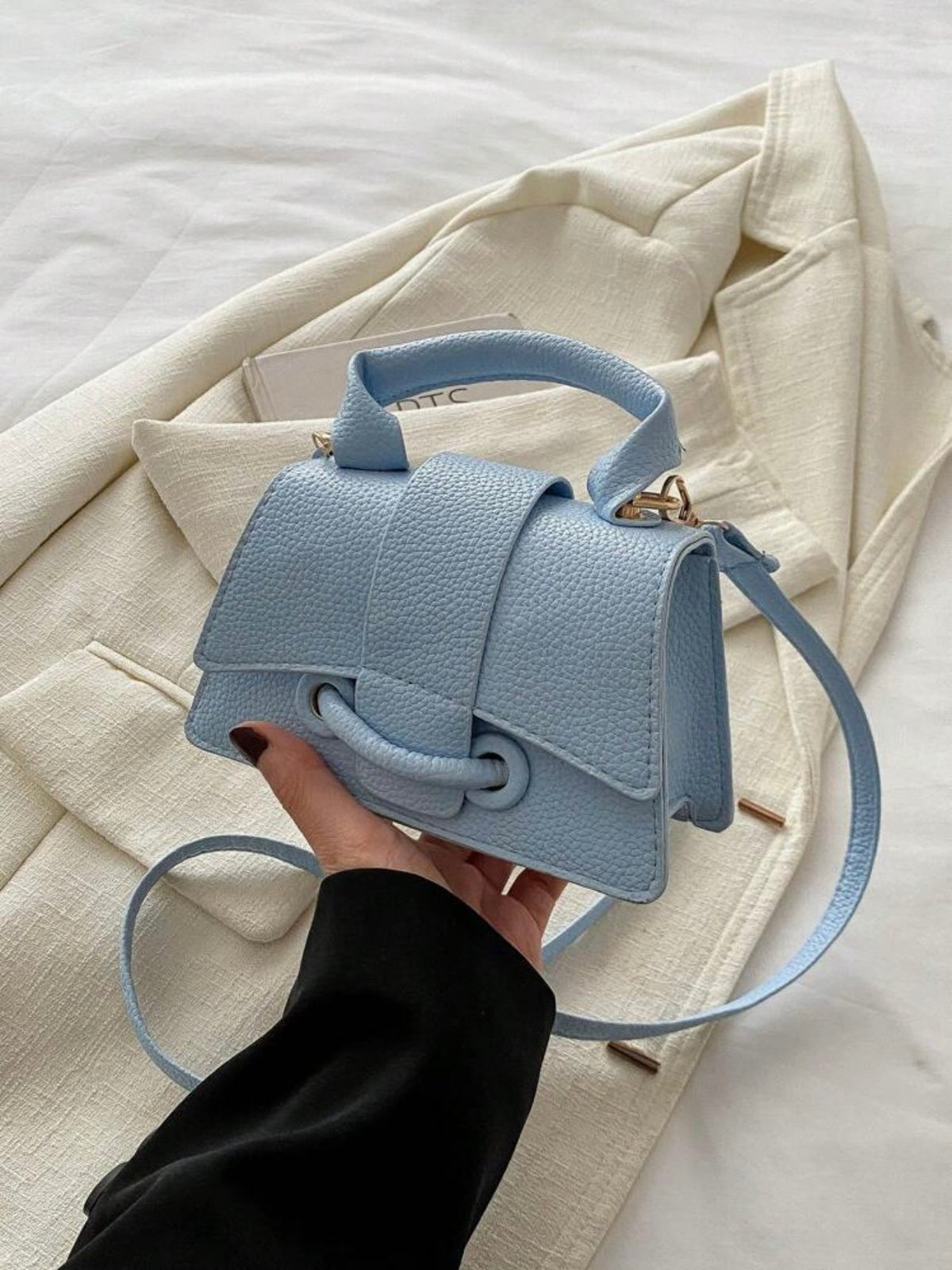 Borsa Kelly azzurra – borsa donna – DivaModaMilano