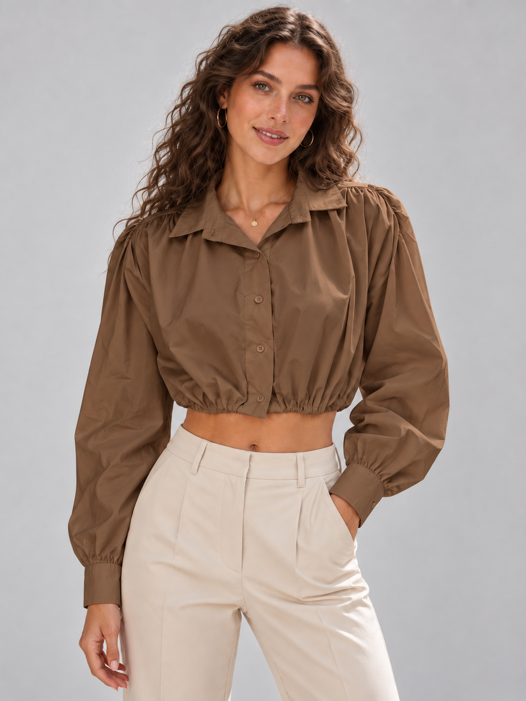 Camicia Balon Brown, camicia da donna