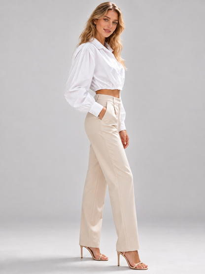 Camicia Balon White, dettaglio di tessuto e finiture