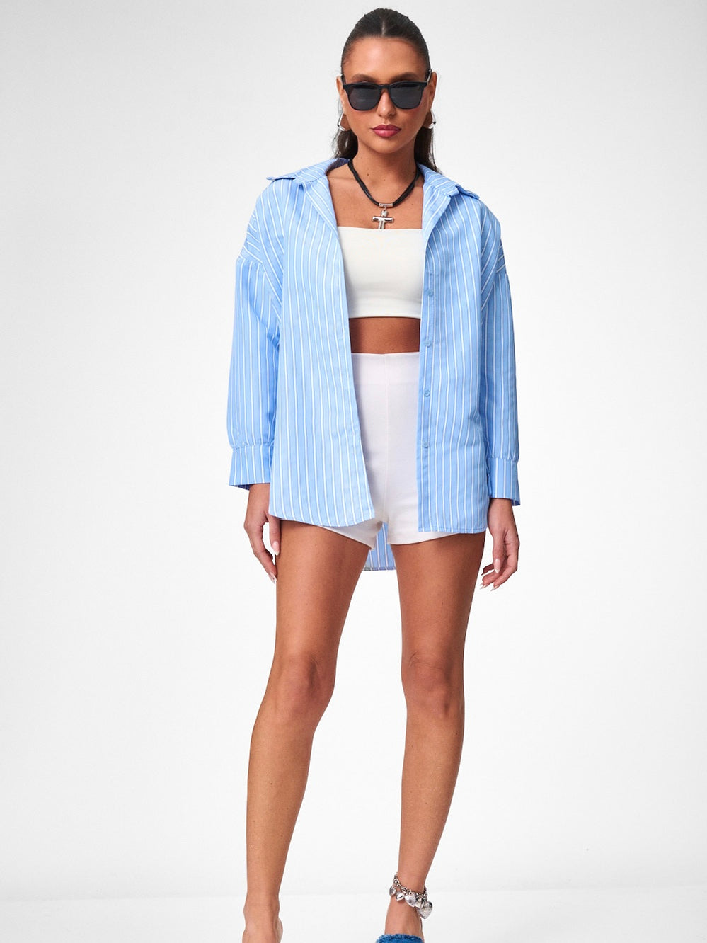 Camicia Casual Blu, camicia da donna