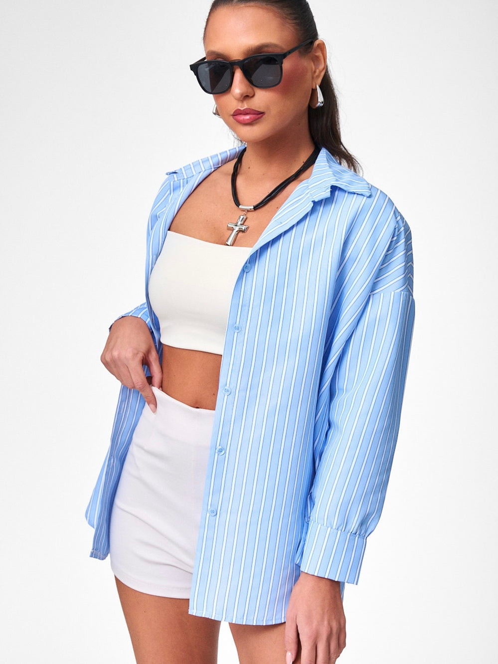 Camicia Casual Blu, dettaglio del design