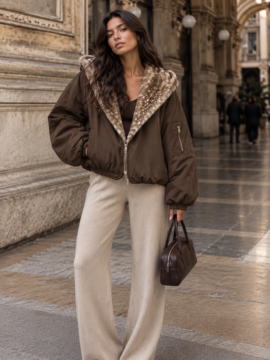 Cappotto Britney Brown, dettaglio del design
