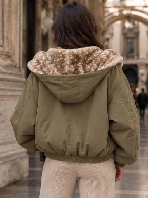 Cappotto Britney Green, vista del modello