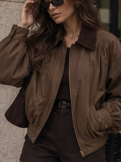 Cappotto Jersey Brown, vista del modello