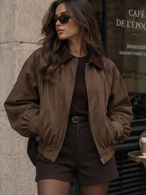 Cappotto Jersey Brown, dettaglio del prodotto