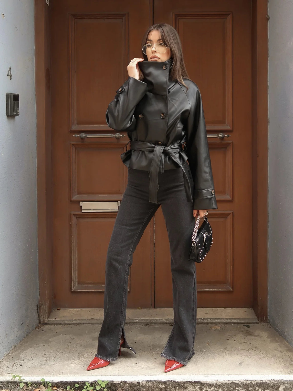 Cappotto Trend Black, dettaglio di tessuto e finiture