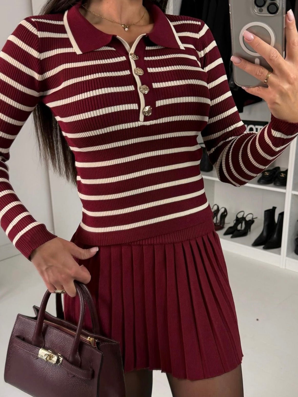 Gonna Natalie Wine - shorts donna - DivaModaMilano