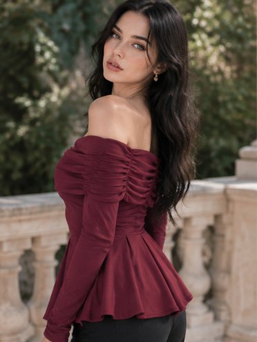 Maglia Remis Wine, dettaglio di tessuto e finiture