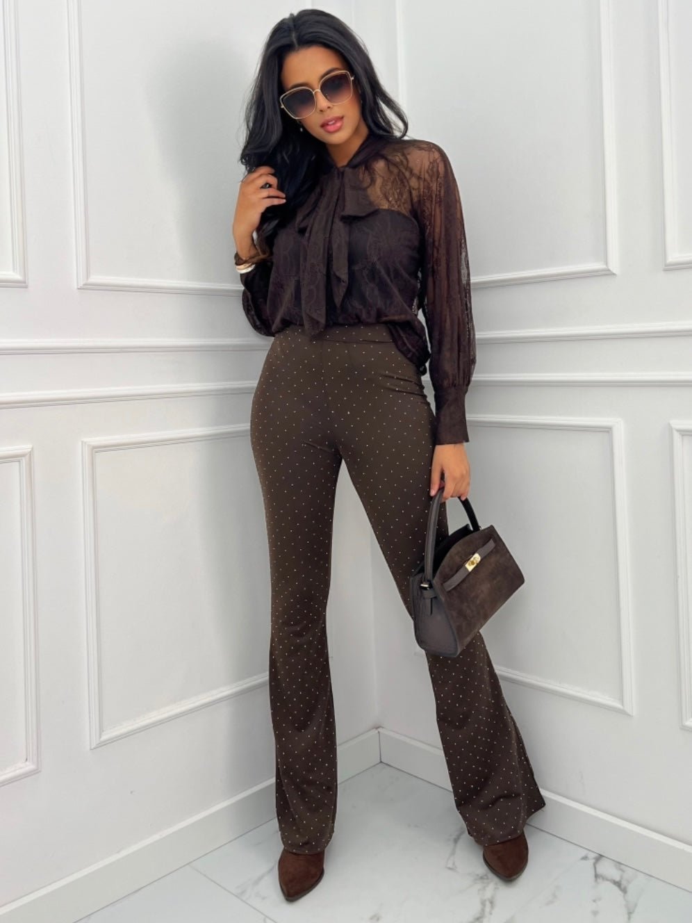 Pantalone Brill Brown – pantalone donna – DivaModaMilano