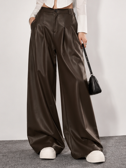 Pantalone Giada Brown, dettaglio di tessuto e finiture