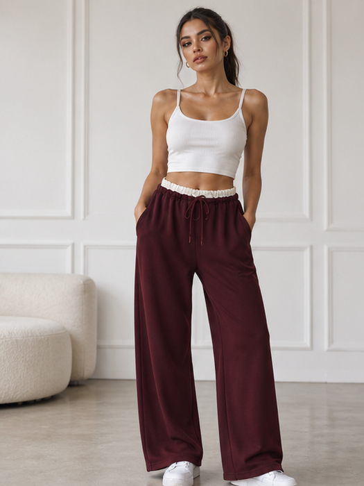Pantalone Ilenia Wine, pantalone da donna