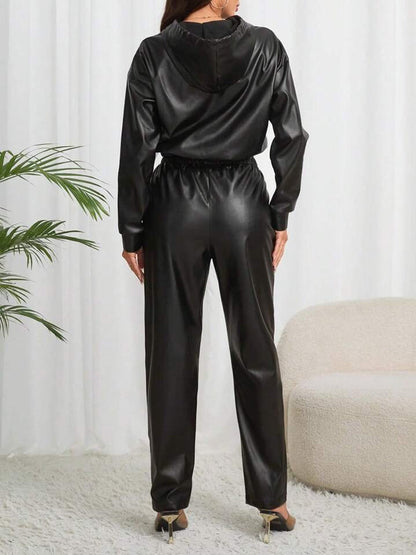 Pantalone Nero Ecopelle – dettaglio del design – DivaModaMilano