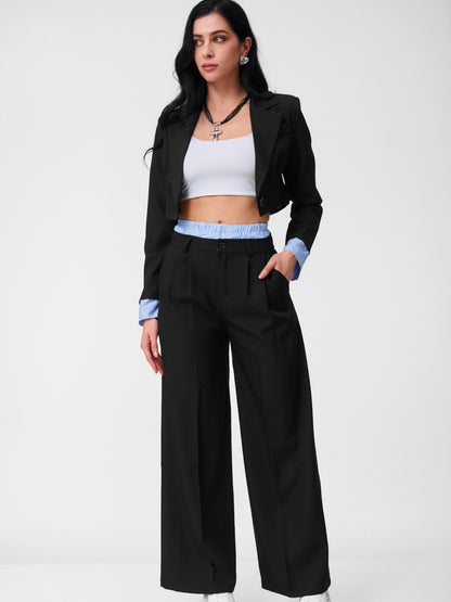 Set Cloe Black, dettaglio di tessuto e finiture