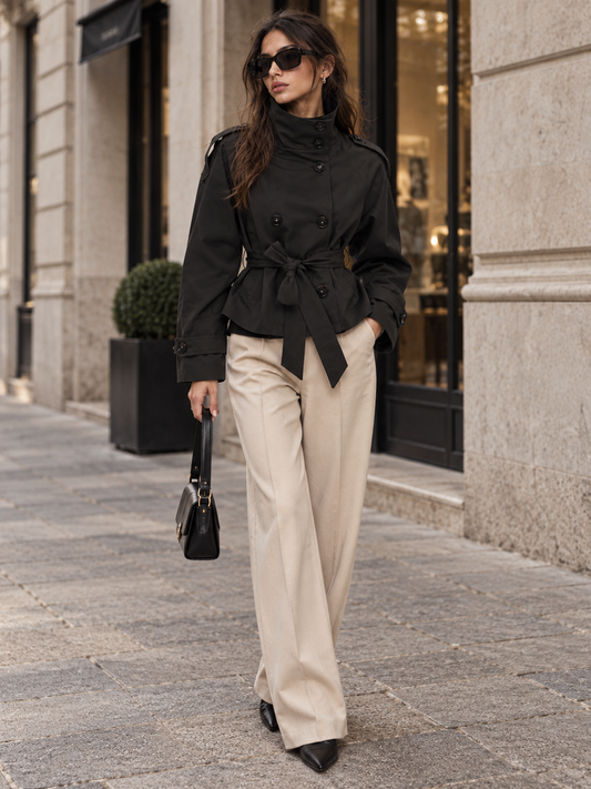 Trench Celine Black, cappotto da donna