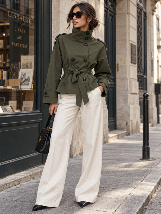 Trench Celine Green, cappotto da donna