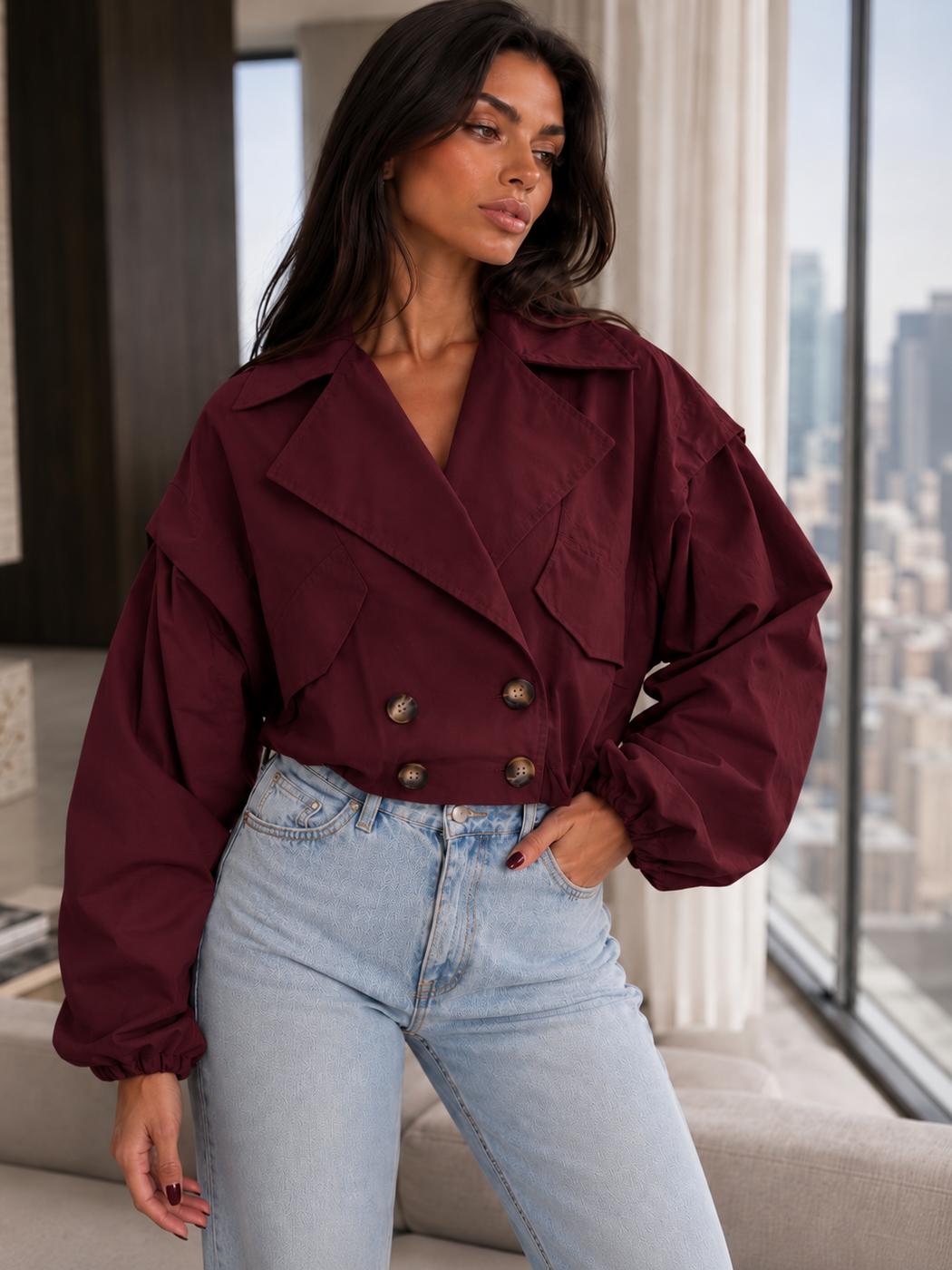Trench Mavi Wine, cappotto da donna