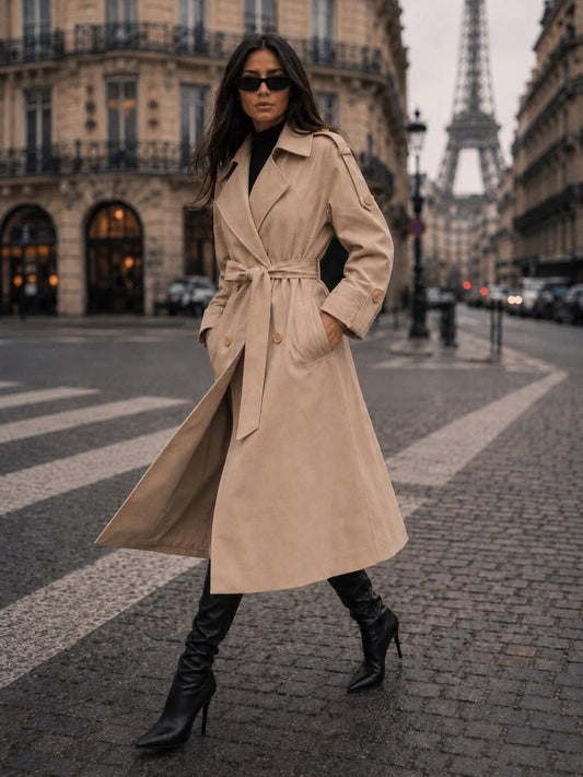 Trench Zaffiro Beige, giacca da donna
