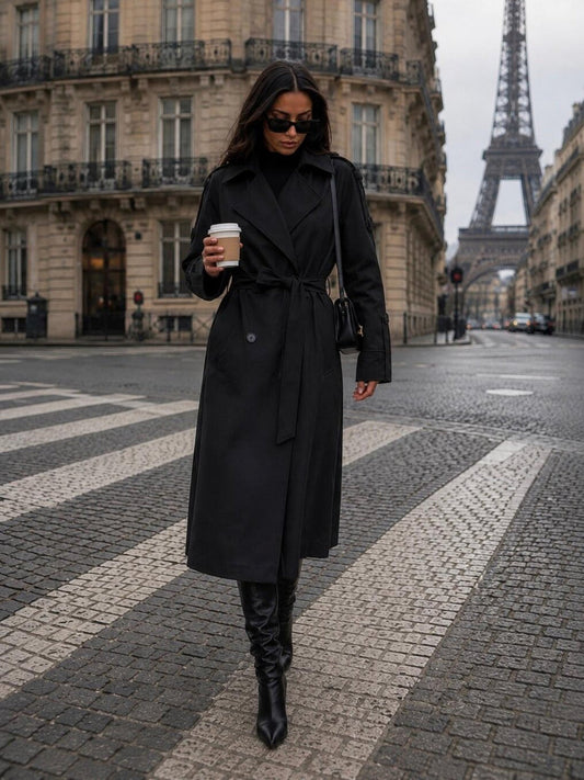 Trench Zaffiro Black, giacca da donna