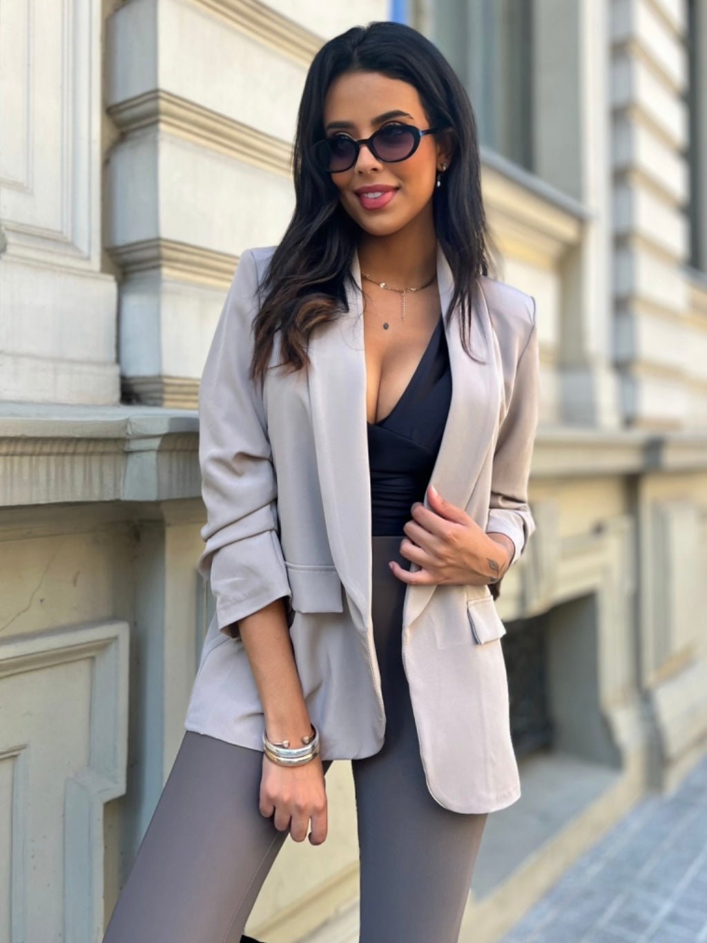 Giacca Basic Grigio Perla - giacca donna - DivaModaMilano