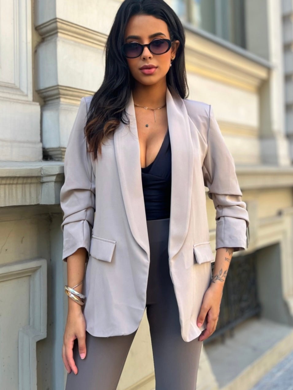 Giacca Basic Grigio Perla - giacca donna - DivaModaMilano