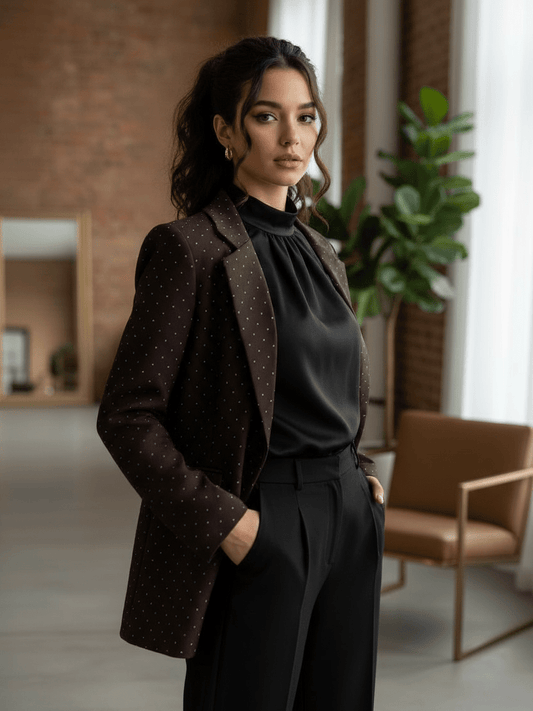 Giacca Brillantini Brown - giacca donna - DivaModaMilano