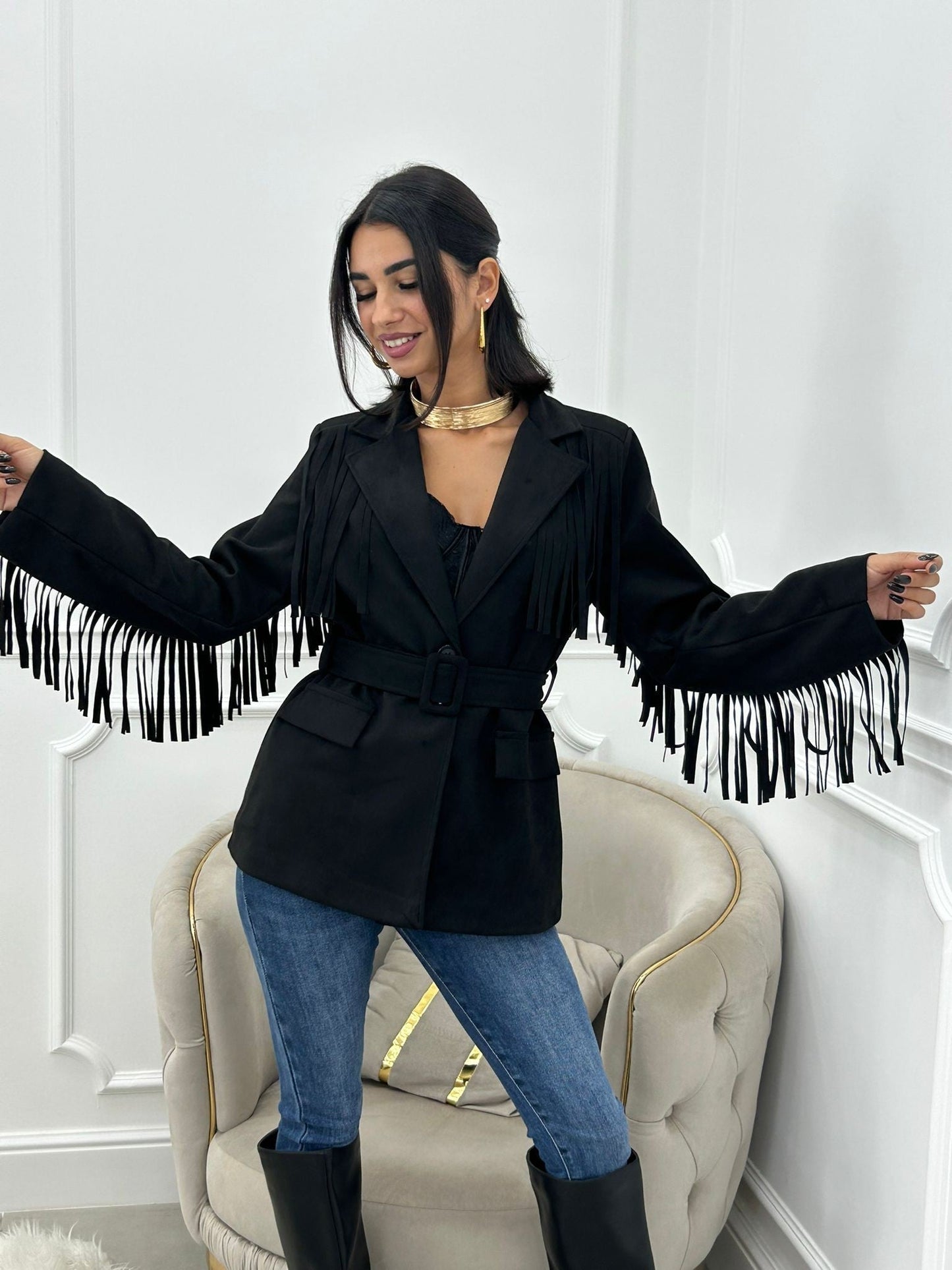 Giacca Texas Black - cappotto donna - DivaModaMilano