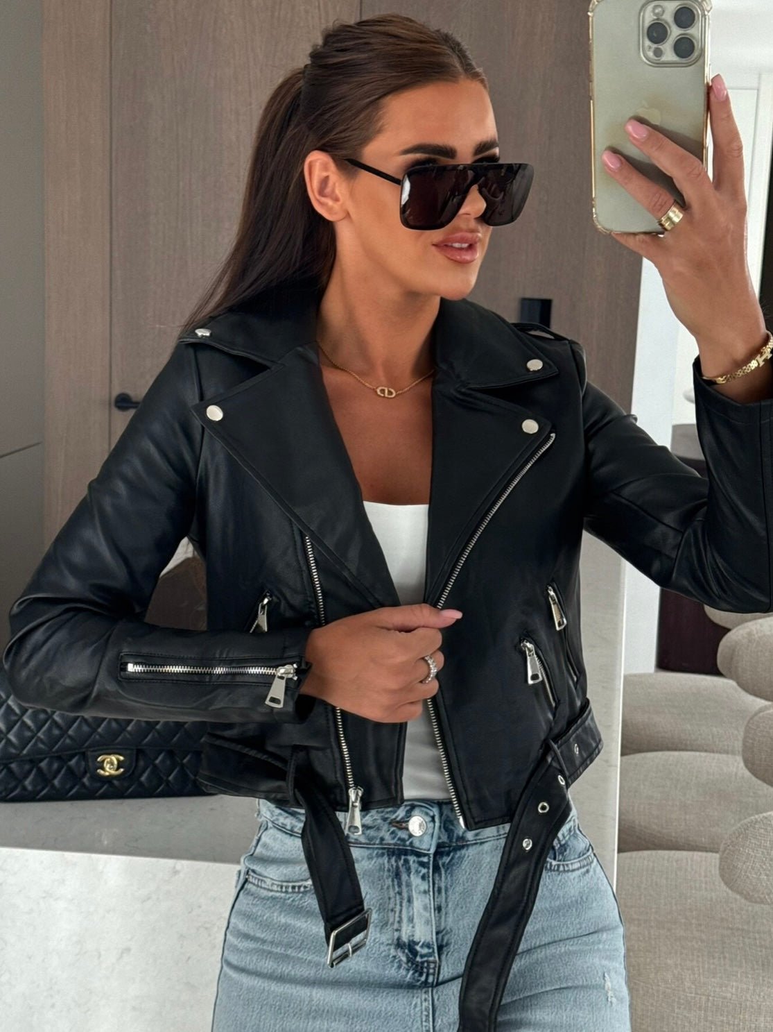 Giubbotto Chiodo - cappotto donna - DivaModaMilano