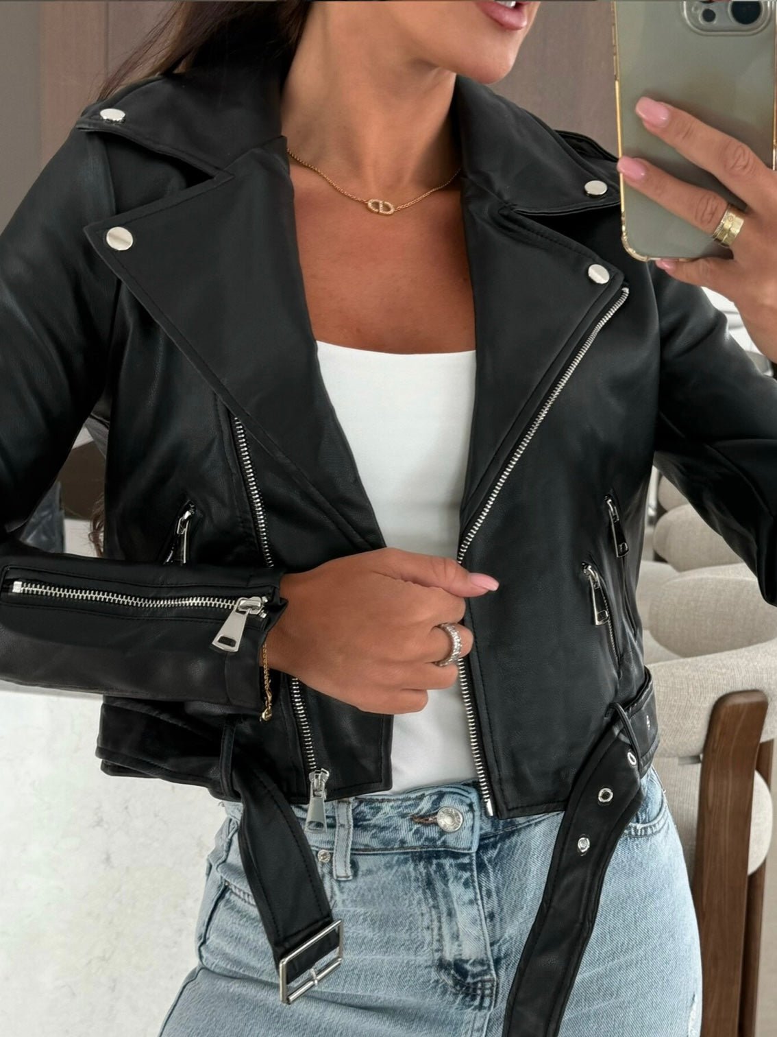 Giubbotto Chiodo - cappotto donna - DivaModaMilano