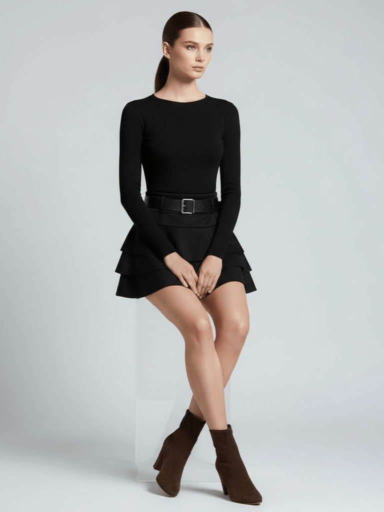 Gonna Fine Black - gonna donna - DivaModaMilano