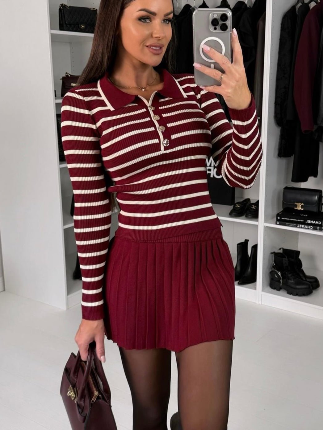 Gonna Natalie Wine - shorts donna - DivaModaMilano