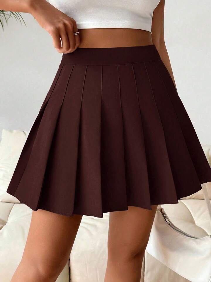 Gonna Pieghe Brown - shorts donna - DivaModaMilano