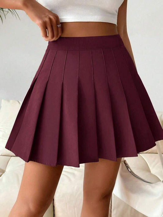 Gonna Pieghe Wine - shorts donna - DivaModaMilano