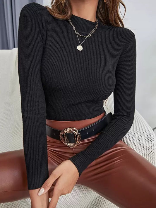 Maglia Costine Black - maglietta donna - DivaModaMilano