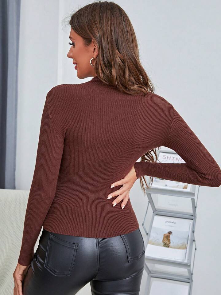 Maglia Costine Brown - maglietta donna - DivaModaMilano