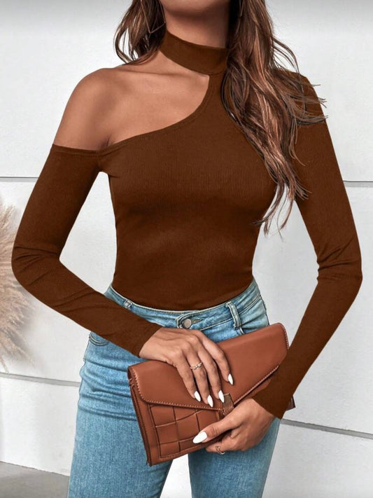 Maglia Crop Brown - maglietta donna - DivaModaMilano