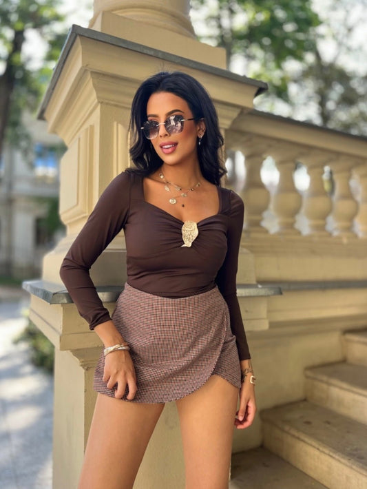 Maglia Ken Brown - maglietta donna - DivaModaMilano