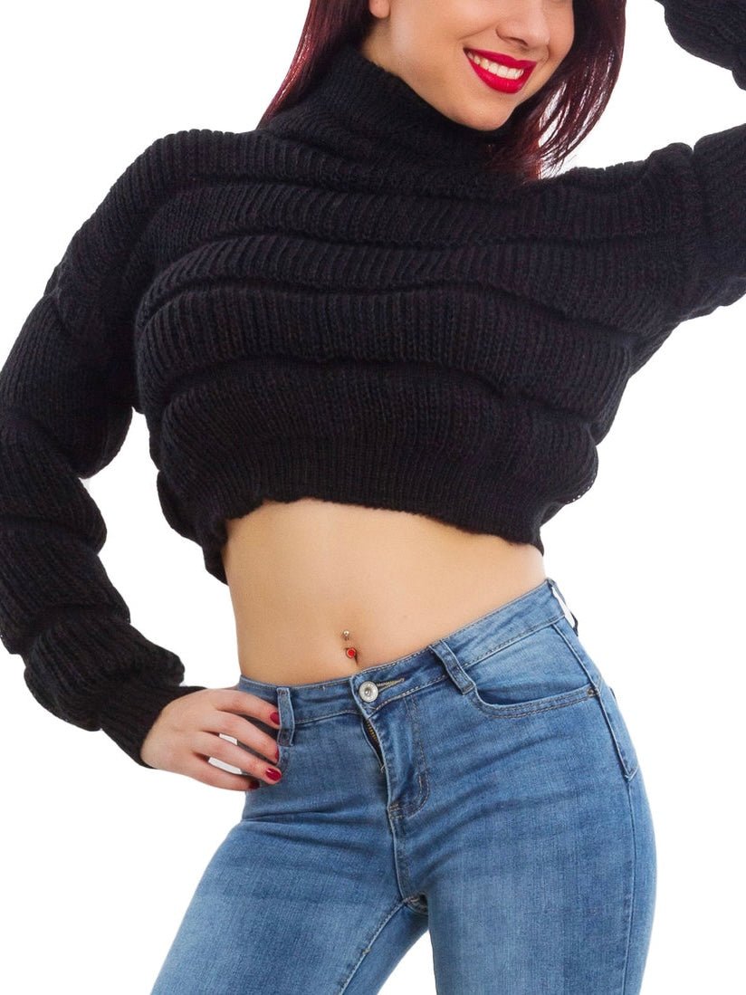 Maglia Scaldacuore Nera - maglione donna - DivaModaMilano