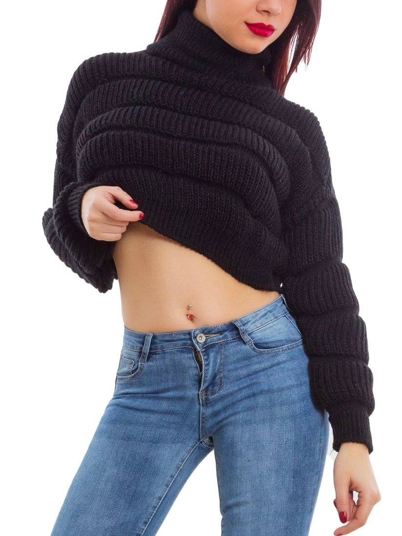 Maglia Scaldacuore Nera - maglione donna - DivaModaMilano