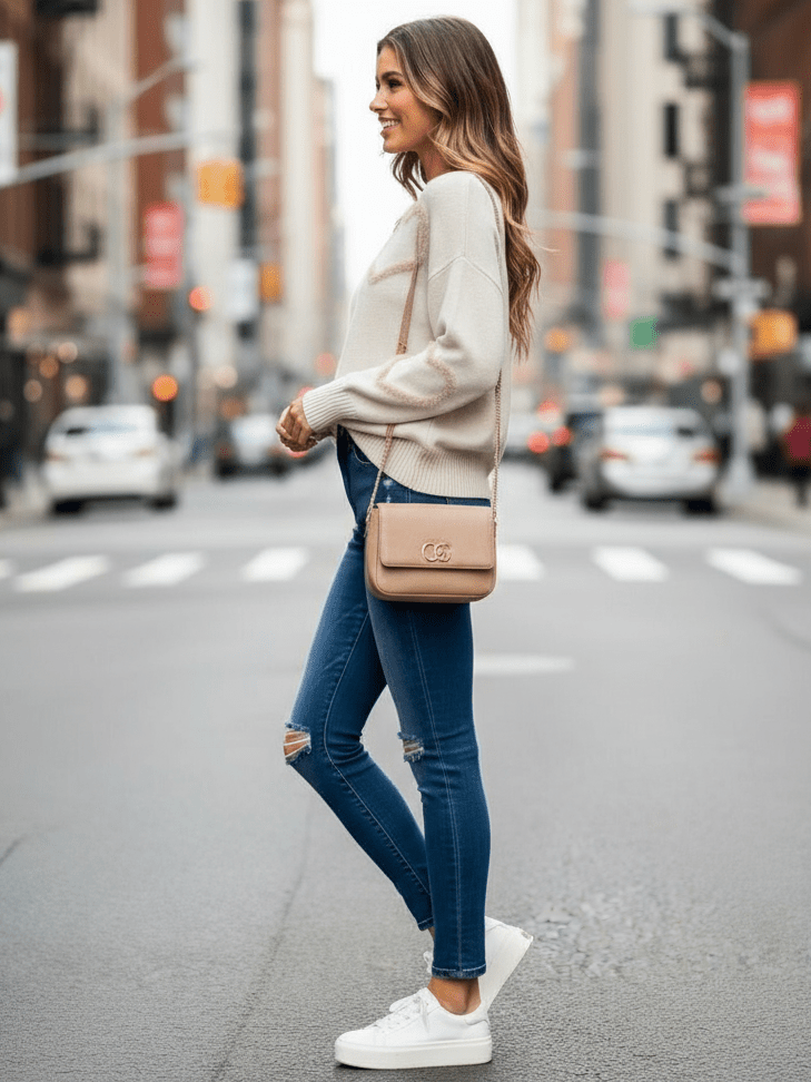 Maglione Cuore Beige - maglione donna - DivaModaMilano