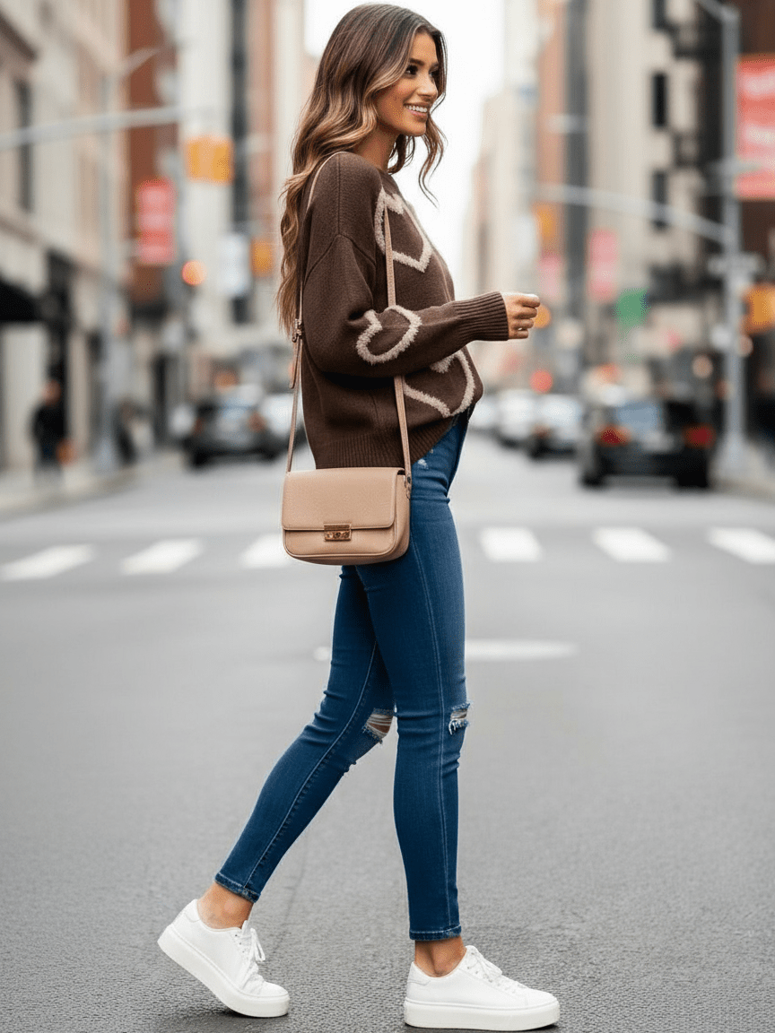 Maglione Cuore Brown - maglione donna - DivaModaMilano