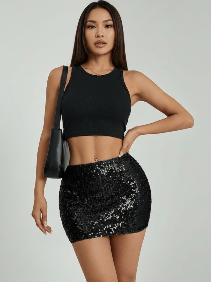 Minigonna Pay Black - gonna donna - DivaModaMilano