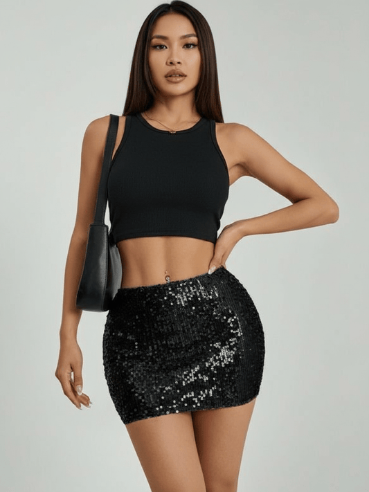 Minigonna Pay Black - gonna donna - DivaModaMilano