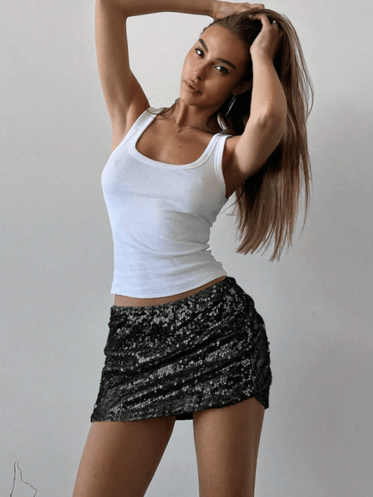 Minigonna Pay Silver - gonna donna - DivaModaMilano