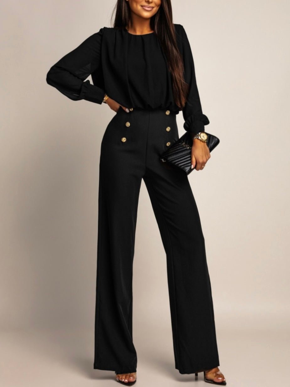 Pantalone Botton Black - pantalone donna - DivaModaMilano